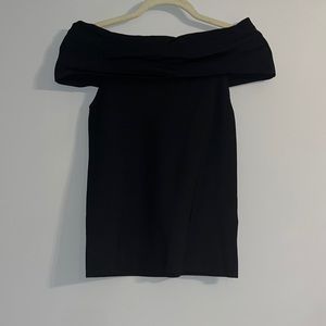 Black off the shoulder shirt